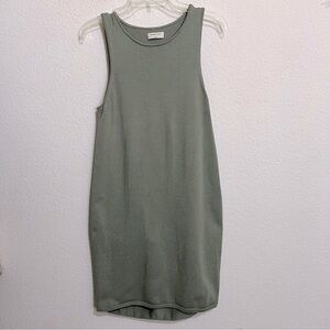 Babaton Florian Sage Green Knit Sleeveless Dress Small